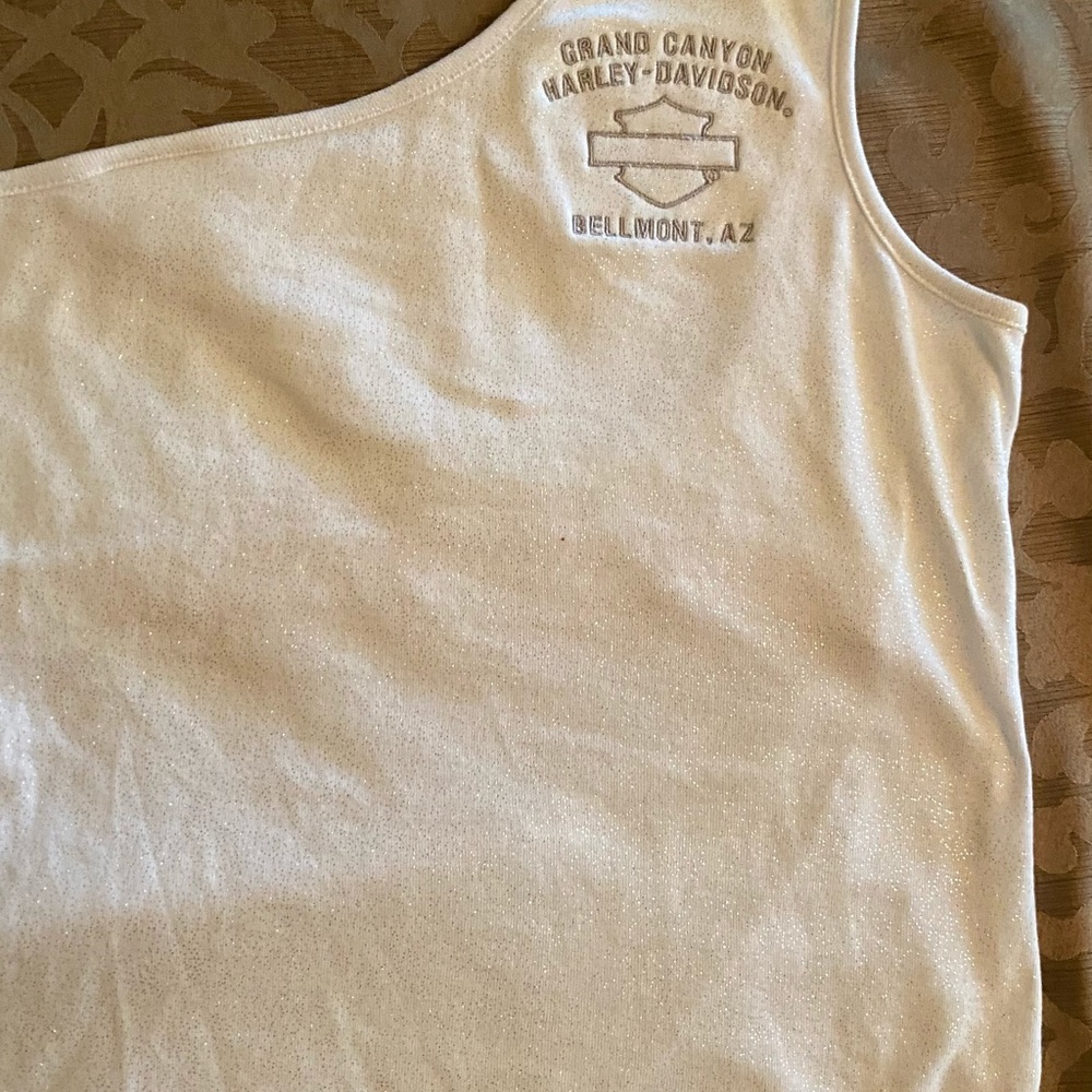 Harley Davidson one shoulder top, shelf bra